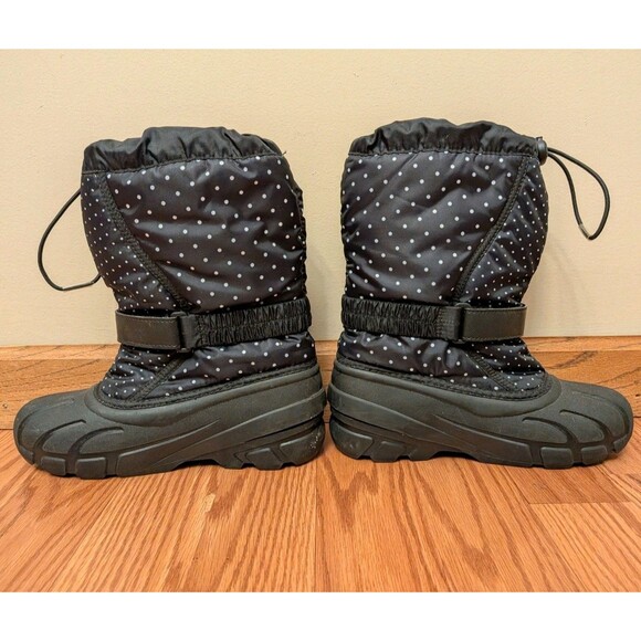 Sorel Kids Black and White Polka Dot Boots - Picture 4 of 12